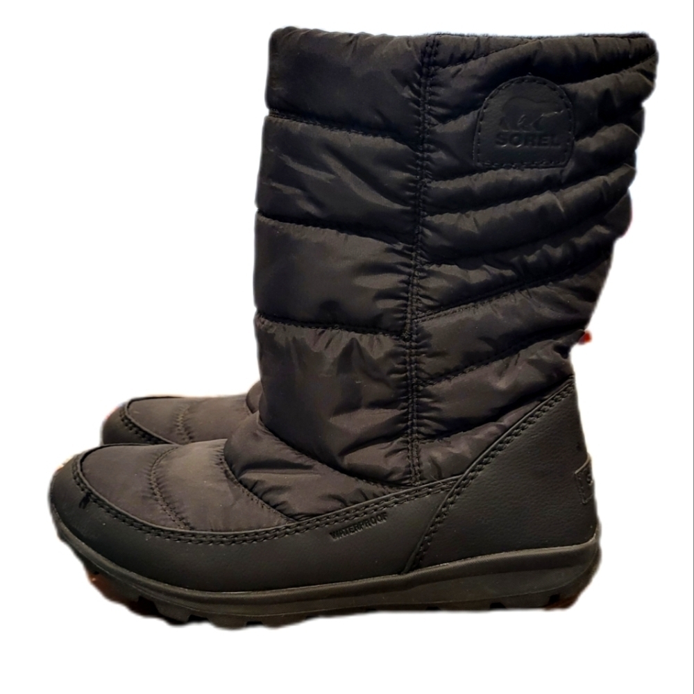 SOREL Women's Whitney Mid Pull On Winter Boots Black Size 8